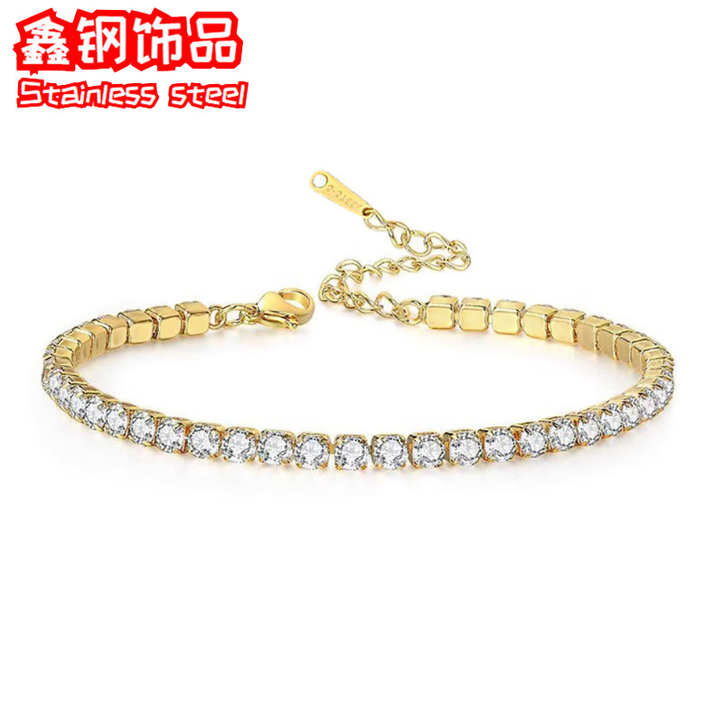 Simple Gold Titanium Steel Claw Chain Bracelet for Women, Non-Fading Snake Bone Chain, Versatile Commuting Bracelet, Stackable Hand Jewelry Accessories