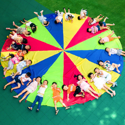 Factory direct sales rainbow umbrella kindergarten children early education teaching aids sensory integration training play specific intelligent activity equipment