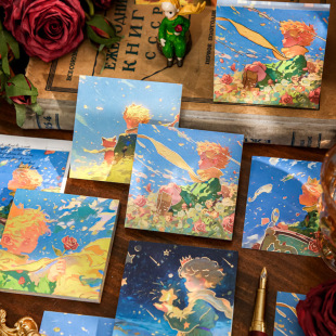 Star Dream Prince Bronzing Notes Galaxy Meets Series Handbook Materials Student Message Note Book Creative Note Paper