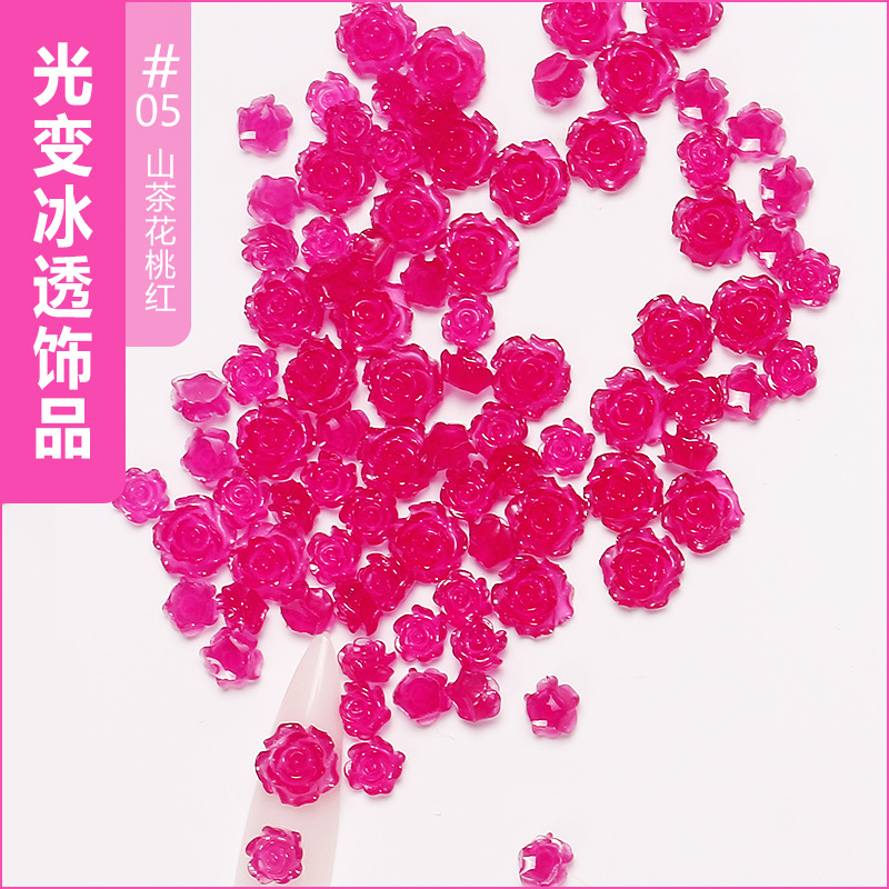 La luz se convierte en Camellia oleifera de color rojo melocotón (mezcla de tamaño)