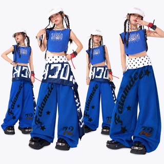 女童爵士舞潮酷服jazz 个性儿童t台走秀炸街演出服套装女孩街舞服