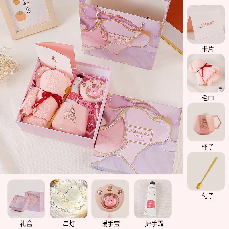 Grupo de la empresa de construcción de regalo de banquete de 100 días taza de regalo de cumpleaños de los niños pequeño regalo de boda caja de regalo al por mayor