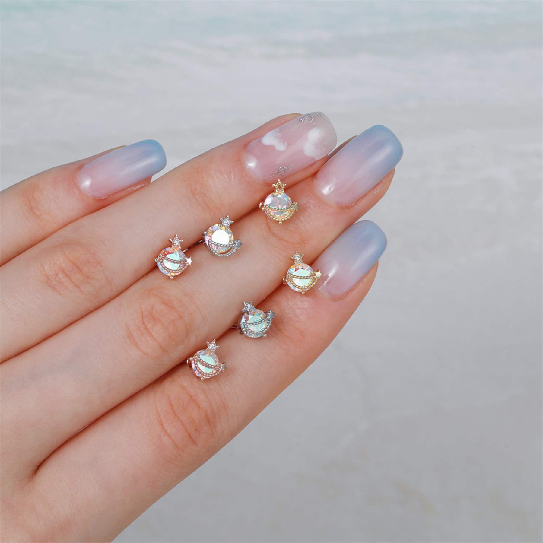 Fashion Bow Knot Brass Plating Zircon Ear Studs 1 Piece