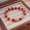 S396 red-white bead bracelet