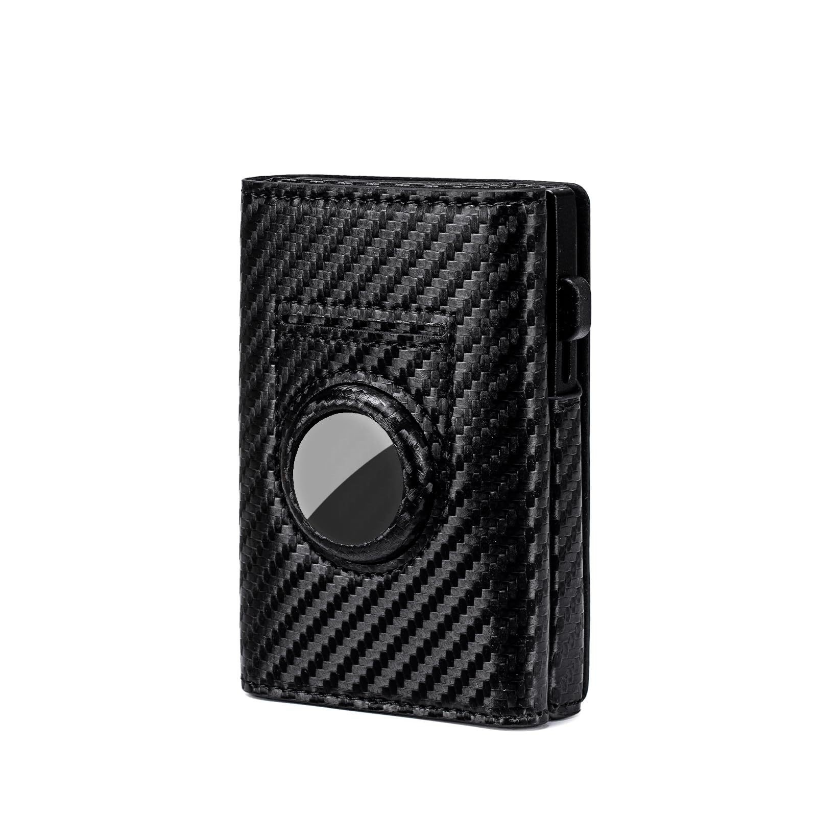 Amazon triple plegable RFID anti-robo bolsa deslizante con airtag posicionamiento cartera de cuero multifuncional cartera de hombre