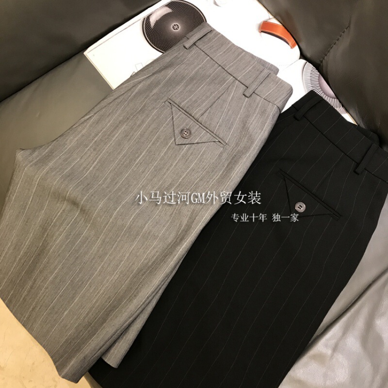 So Fashionable That It Flies~High-End Neutral Yuppie Style~French Bermuda Loose High-Waisted Five-Point Suit Shorts for Women Summer