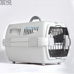 Tangqi Pet Flight Box Large Cat Cage Portable Out-and-out Checked Cat and Dog Oversized Small and Medium-sized Dog Car