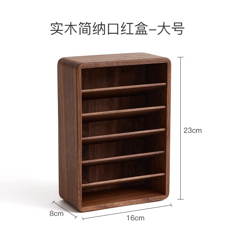 無垢材回転可能な収納ラック化粧品デスクトップドレッシングテーブル口紅アイシャドウ化粧ブラシバレル大容量収納ボックス|undefined