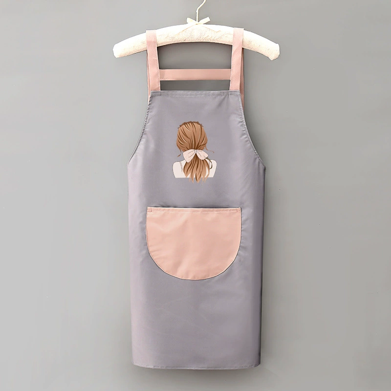 Cute fashionable waterproof apron for work for food, Korean style