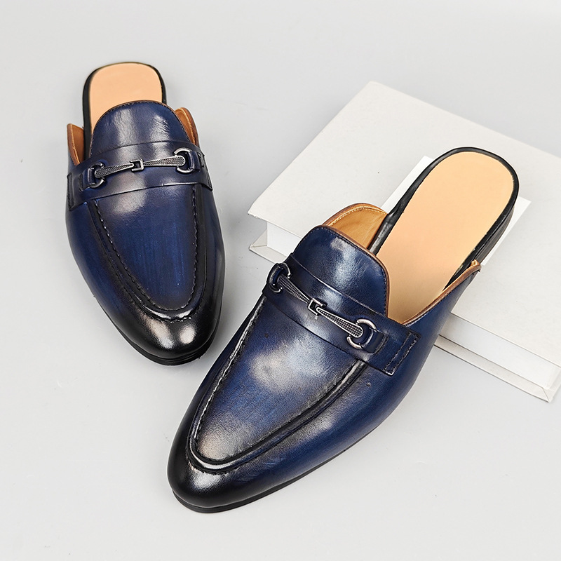 Pure Cowhide Shoe Manufacturer Leather Shoes Genuine Leather Men's Cowhide Men's Leather Shoes Foreign Trade Cross-Border Popular Men's Genuine Leather Casual Shoes