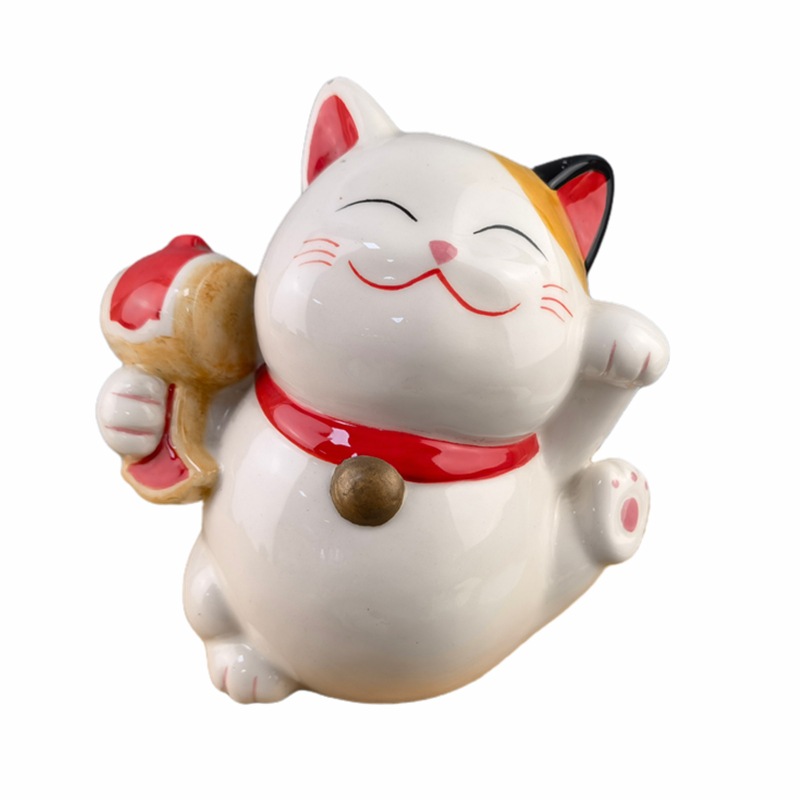 Gato gordo gato de cerámica hucha regalo para niños lindo gato de la suerte hucha niña hucha hucha