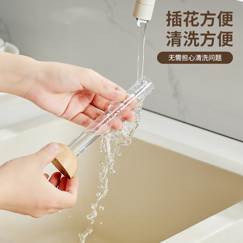 现代透明插花花器水培器皿试管装饰创意家居卧室桌面装饰花瓶摆件|undefined