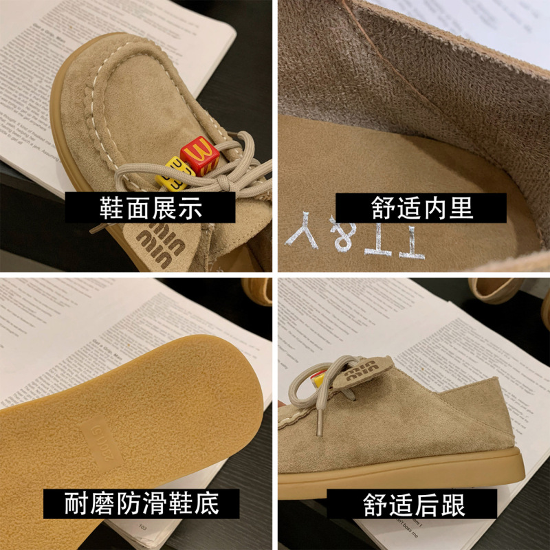 勃肯单鞋女鞋子2025年秋季新款复古一脚蹬袋鼠鞋全包博肯鞋豆豆鞋|undefined