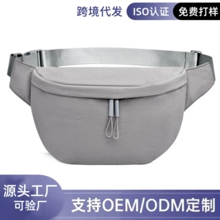 跨境简约时尚腰包男女同款休闲斜挎包户外运动胸包女可定 制logo