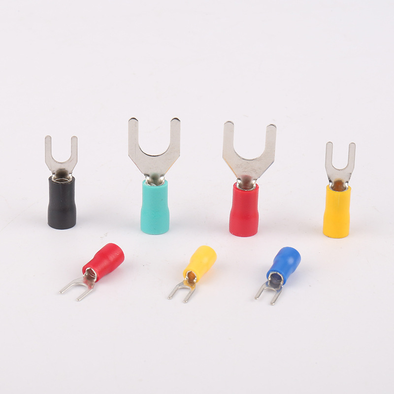 SV1.25-6叉型绝缘端头裸端头铜线鼻子 冷压叉型预绝缘接线端头