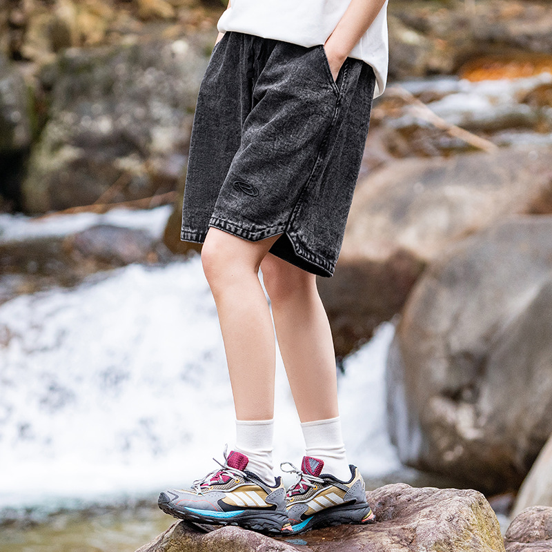 Verano estilo americano vaqueros lavados con agua hacer viejos pantalones retro diseño de moda de tamaño grande para hombres y mujeres image 4