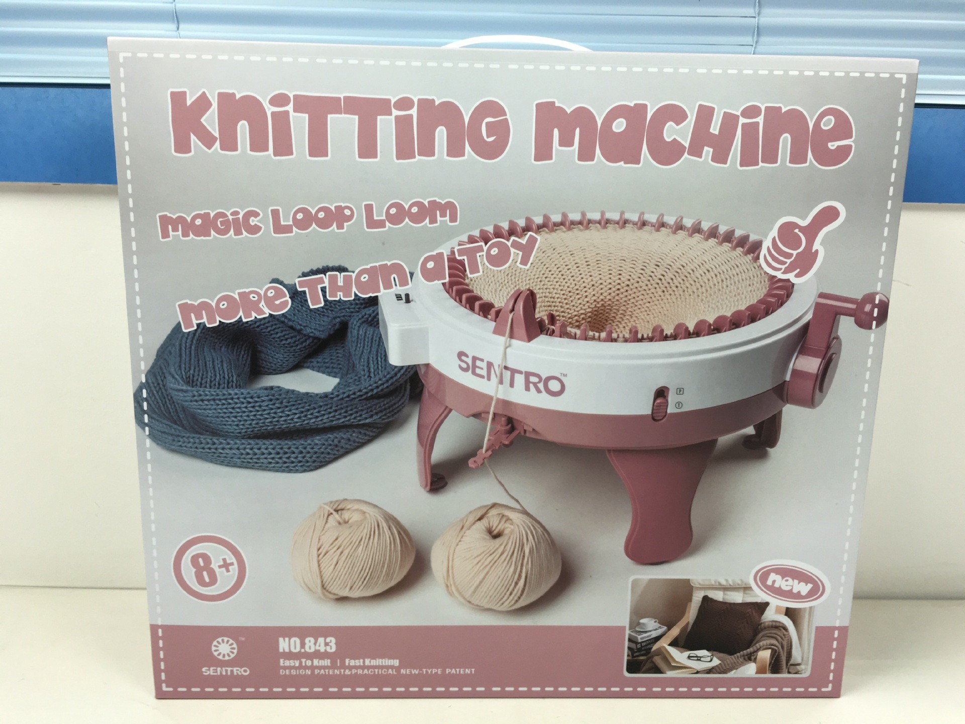 Máquina de tejer cilíndrica de estrella, hecha a mano, con manivela, para tejer gorros, bufandas, calcetines y telas.