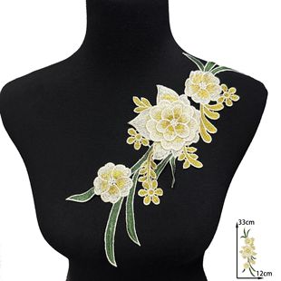 Colorful Embroidered Clothes Lace Embroider Patches Classical Performance Clothes Opera Costumes DIY Decorative Clothing Accessories