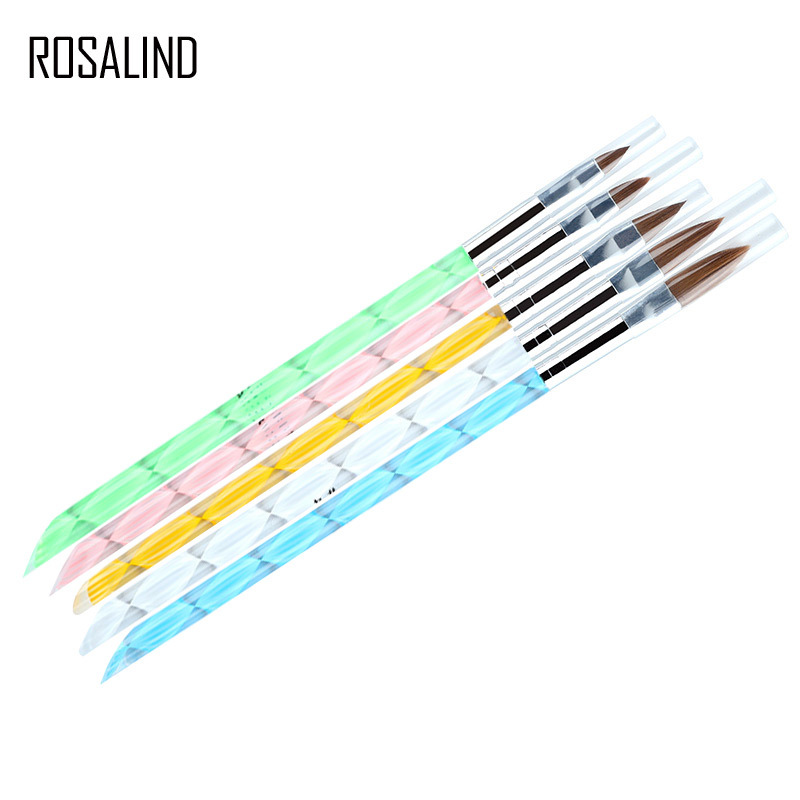 rosalind美甲水晶雕花筆5只裝水晶光療筆美甲店 指甲造型筆刷工具