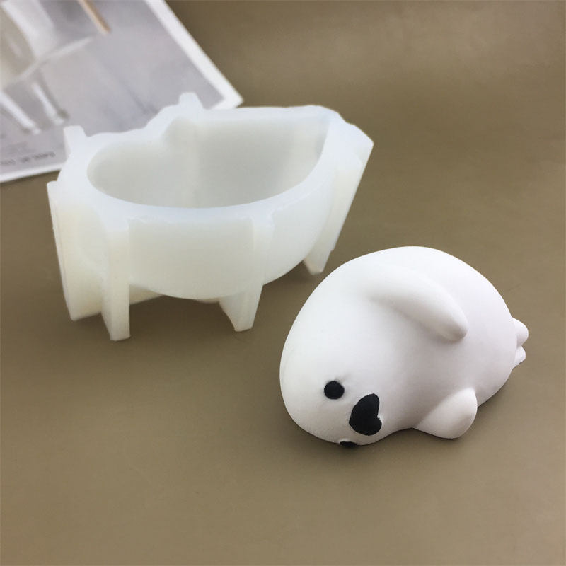 DIY海豹造型硅胶模具翻糖液态果冻香皂蜡烛模滴胶巧克力蛋糕模具