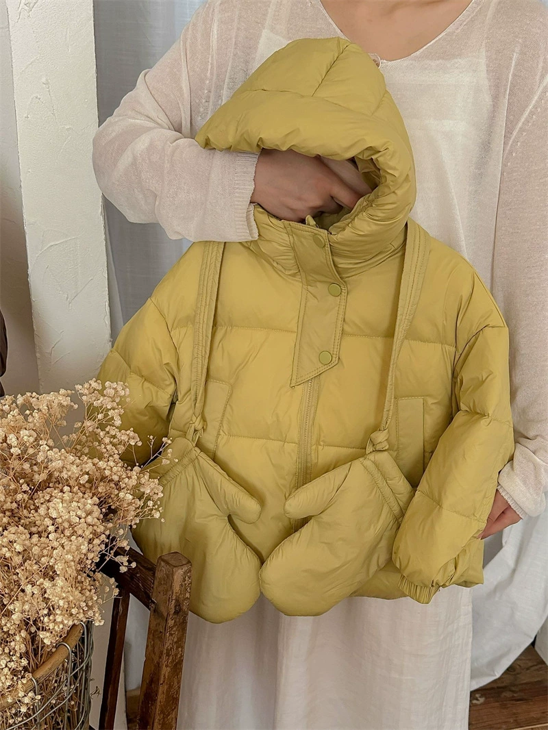 Children's Down Jacket, Teen Girls, Korean-Western Style, Thick Insulated Hoody