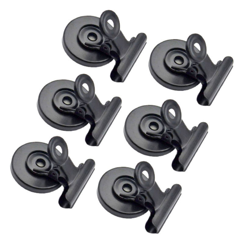 Hengqing Fuente de la fábrica mate negro redondo imán clip haciendo postal foto pared metal imán clip