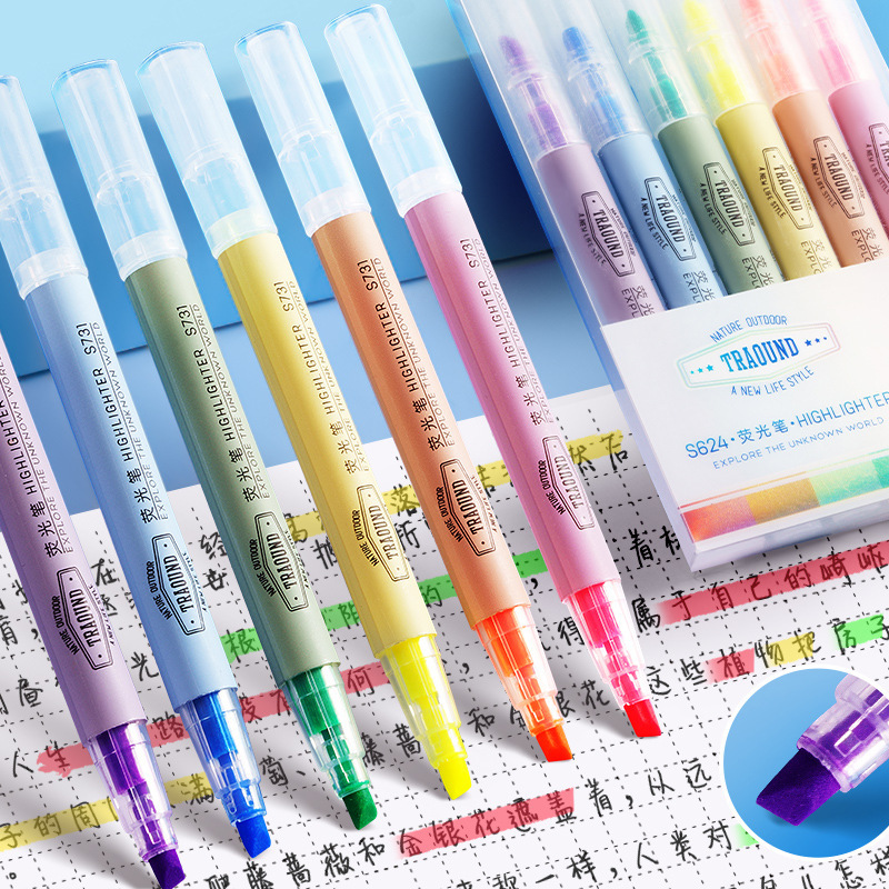 Deli Highlighter Fluorescent Marker Student Marker Color Stroke Key Hand Account Special Pen Multicolor Department