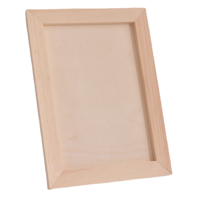 Marco de arcilla de madera Marco de bricolaje tridimensional obras de arte marco copo de nieve barro jardín de infantes marco de fotos de madera maciza Marco de pintura al óleo