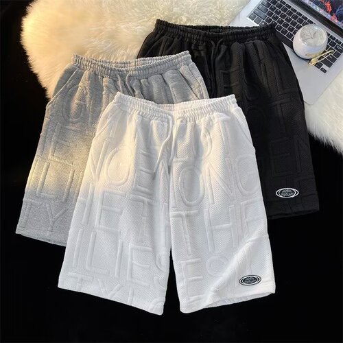 Five-Sleeve T-Shirt Short-Sleeve Shorts Five-Pocket Pants New Two-Piece Casual Set Trendy Simple Men's Set