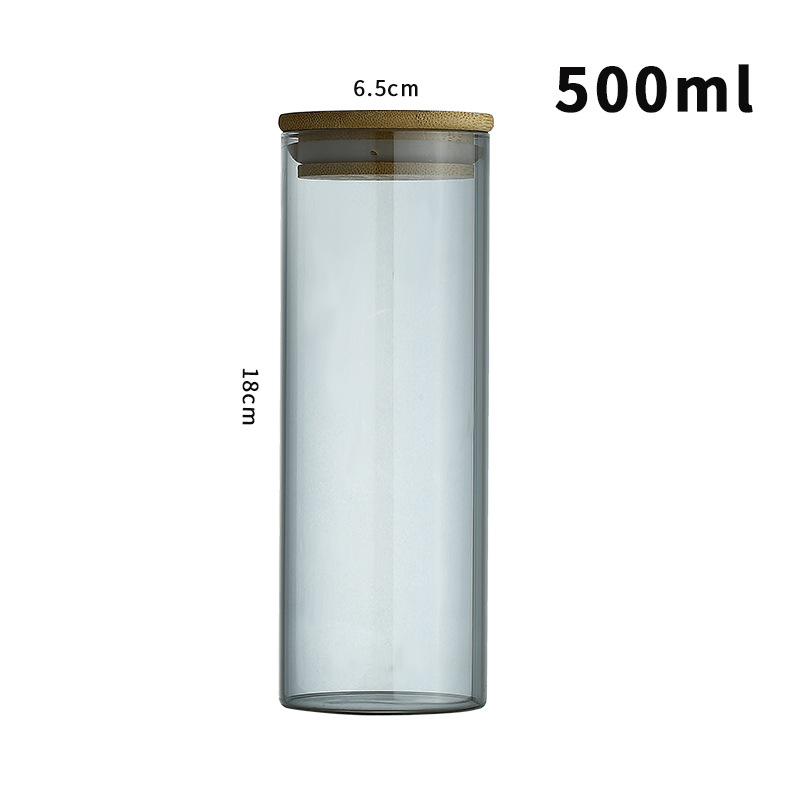 Botellas de vidrio negro transparente grandes y pequeñas para almacenar té, granos, especias y muestras de alimentos, frascos de almacenamiento sellados.