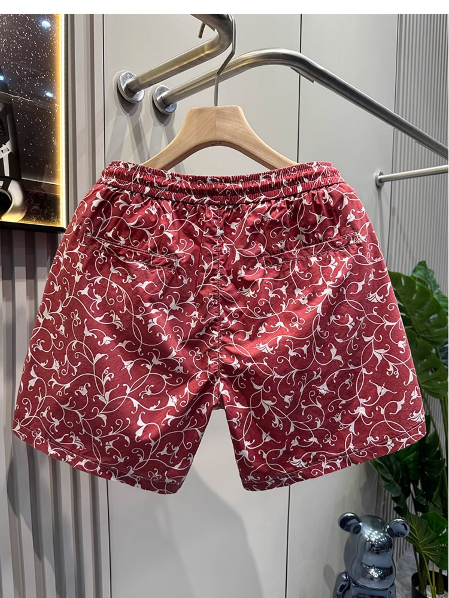 Summer Print Men's Shorts Trendy Design Loose Fit Versatile Sporty Casual Four Quarter Length Pants_viptrois.com
