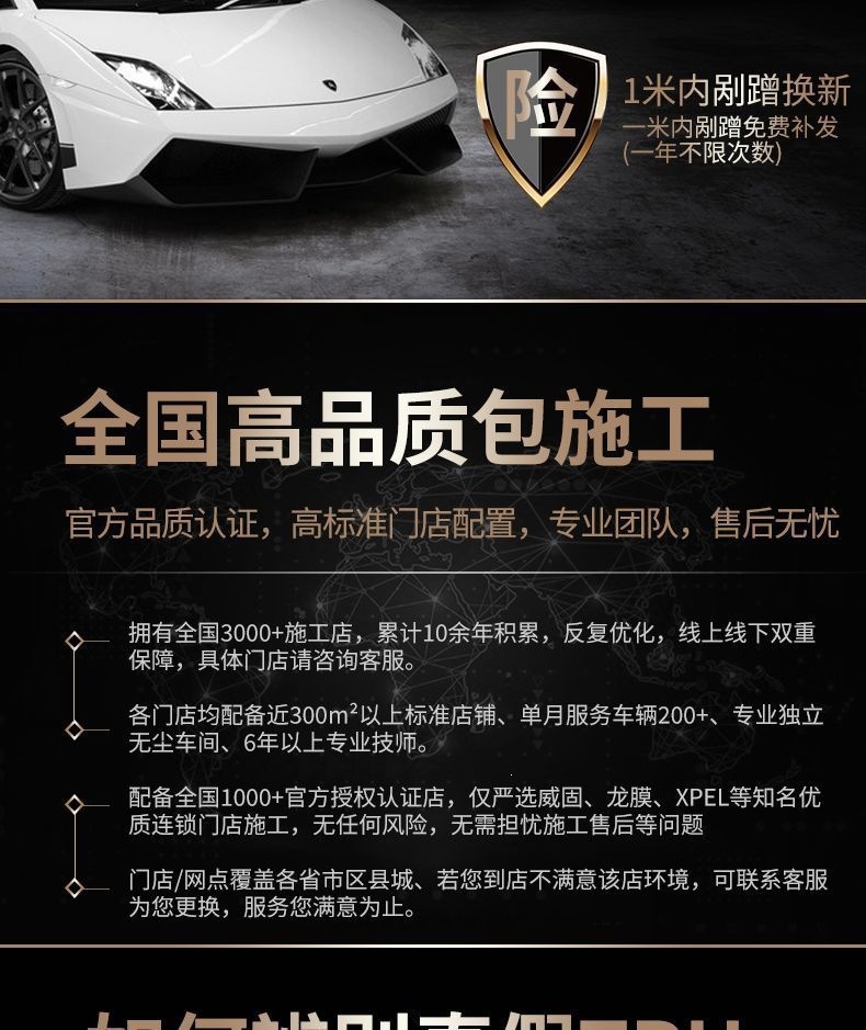 Gdppf Imported Tpu Invisible Car Film, Full Car Wrap, Anti-Scratch, High-Gloss Transparent Car Paint Protection Film