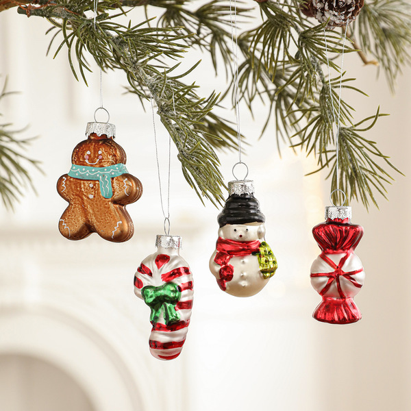 Christmas glass cartoon pendant for elderly