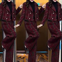 单/套装风职业套女秋冬新款小西装时尚韩版气质休闲两件套装