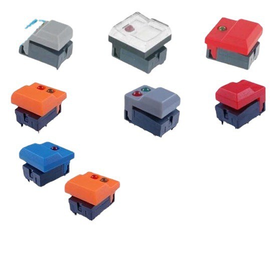 双带灯轻触开关批发  双指示灯按键开关  双色灯带灯按钮开关