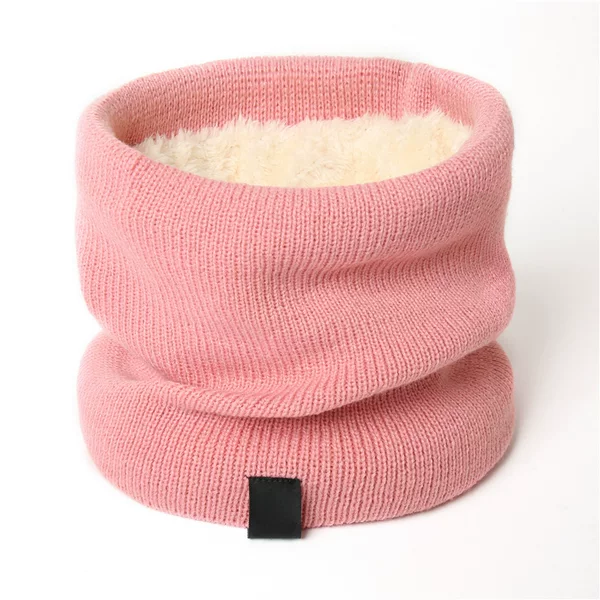 Autumn and Winter Pullover Knitted Scarf for Men and Women Warm Cold-proof Wool Scarf Wind-proof Fleece-lined Thickened Cervical Neck Cover