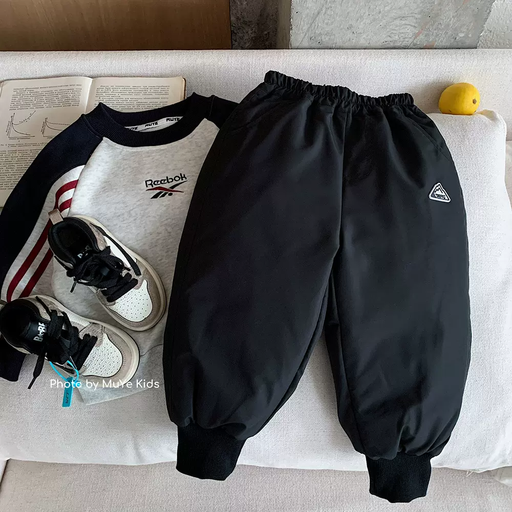 木野儿童冬季羽绒裤90白鸭绒保暖裤男童韩版加厚裤子湖州织里童装