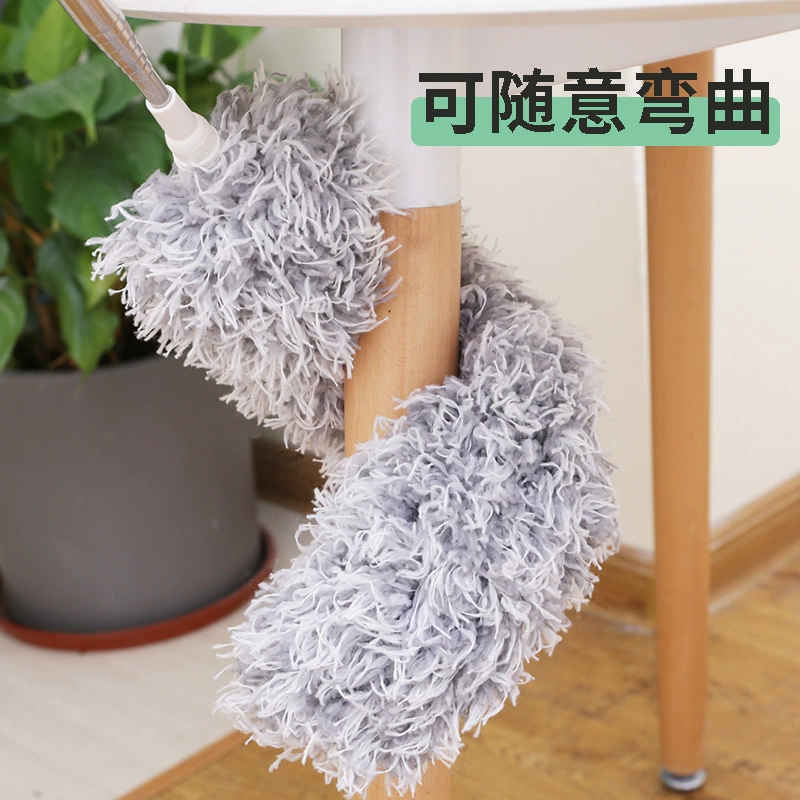 Feather duster for household dust removal, extended retractable spider web cleaning, electrostatic dust duster