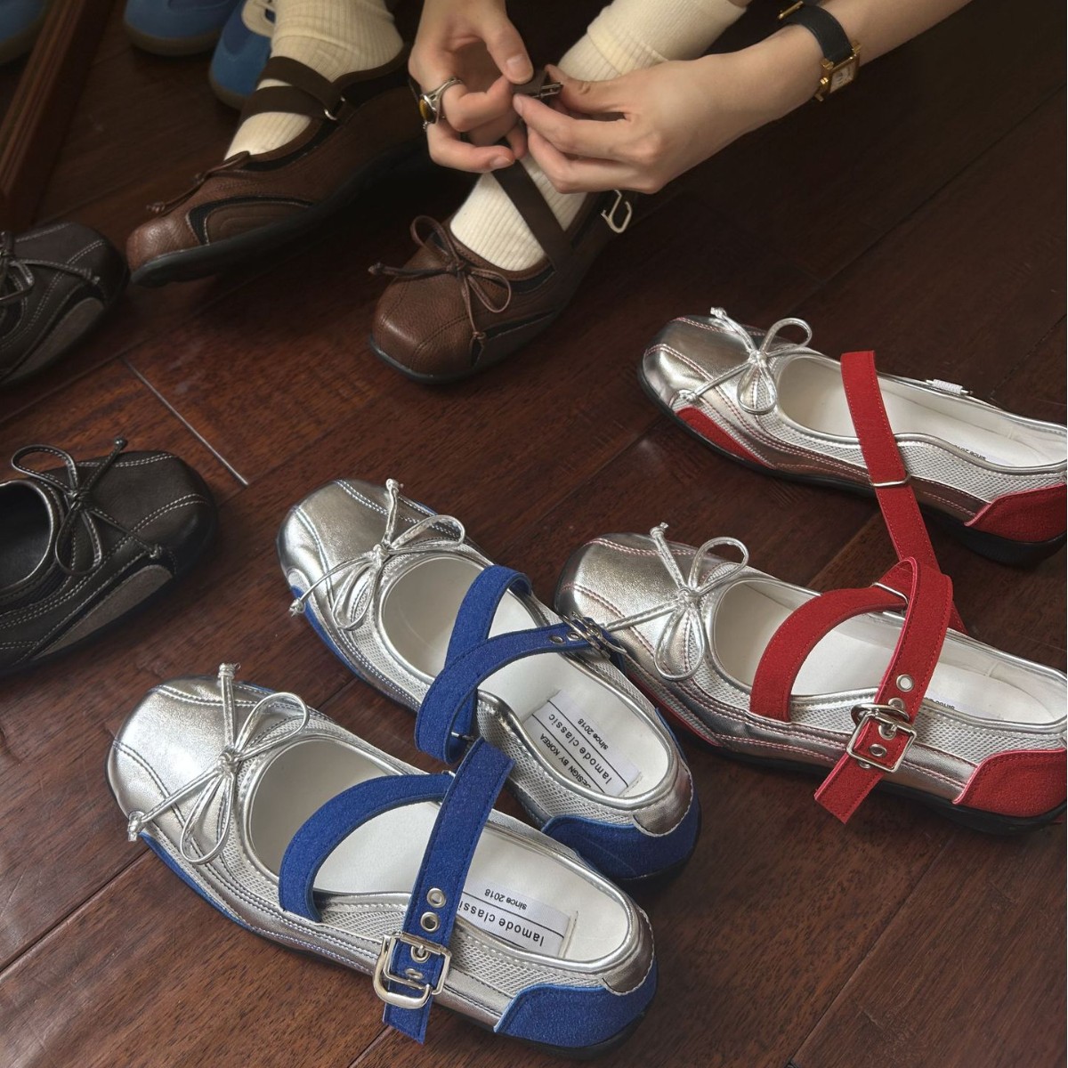 Lamode Classic2025 Korean Autumn and Winter New Design Functional Shoes Bow Comfortable Sports Women's Shoes