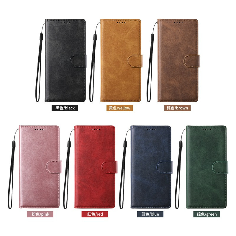 Suitable for Samsung A56 A17 Wallet Mobile Phone Case S24Fe S26+ Card Flip Anti-Fall Cross-Border Hot-Selling Leather Case
