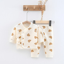 新生婴儿衣服春秋贴身初生内衣和尚服0-3月分体纯棉宝宝秋衣套装