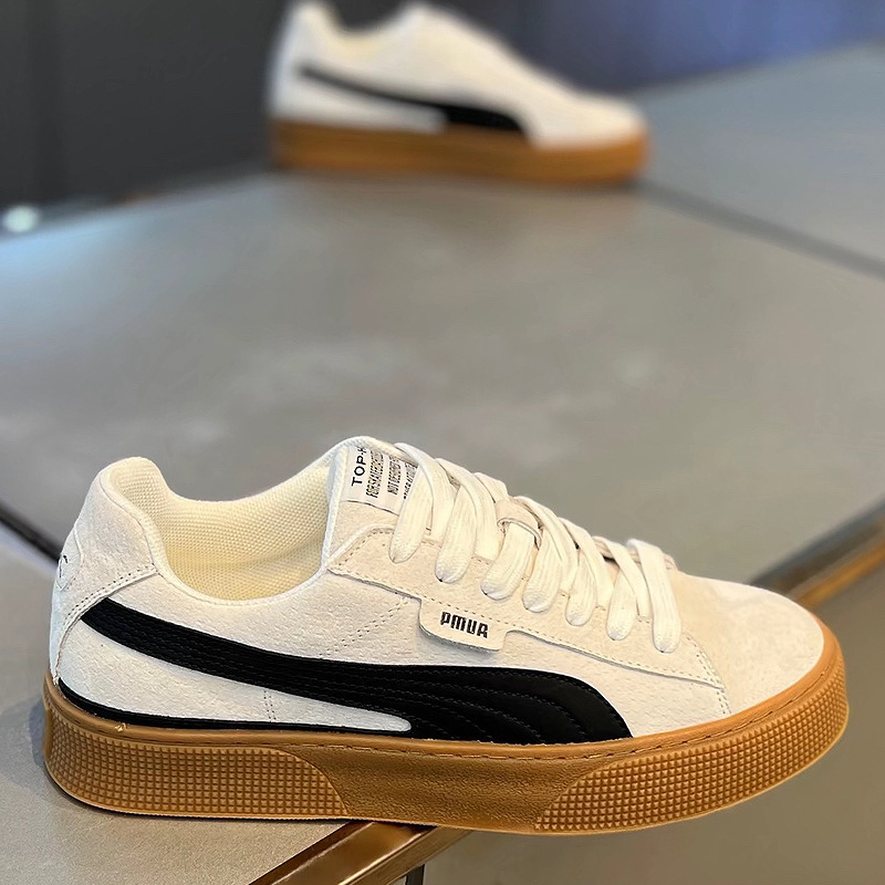 Kuaishou's New Summer Style Leather Low-Top Lace-Up Korean Style Lightweight Fashion Sneakers Sports Casual and Comfortable Men's Shoes