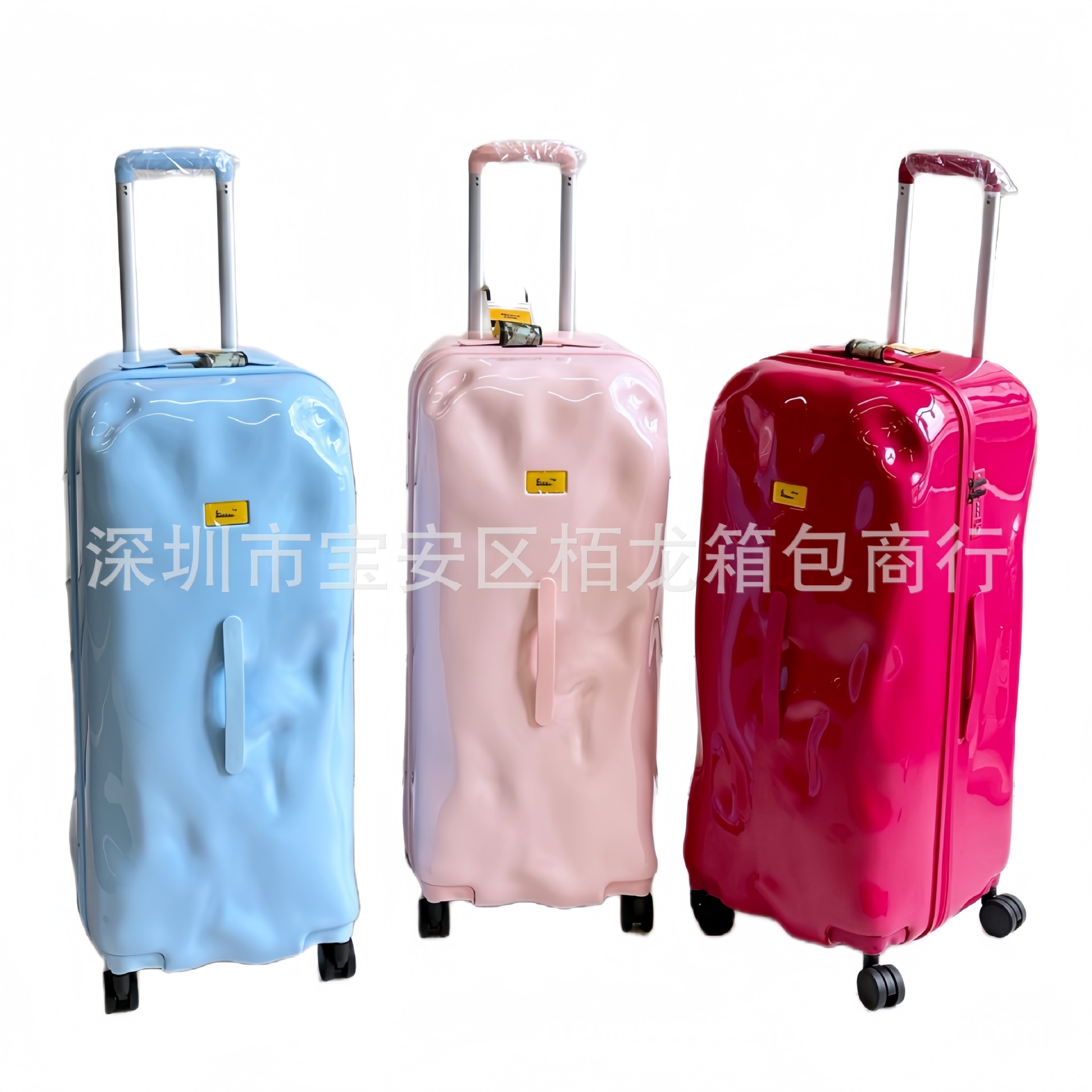 クラッシュ耐性のある箱、凹凸のある隕石痕のあるスーツケース、耐久性のあるジッパー付きPCローダースーツケース、スポーツトラベルスーツケース、機内持ち込みスーツケース