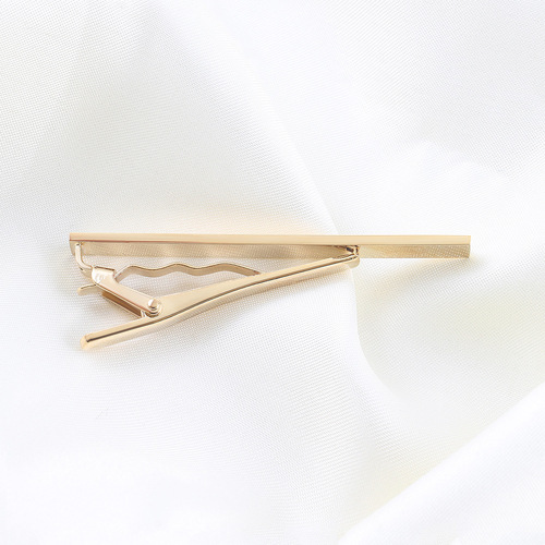 High-end electroplated mirror surface metal tie clip, foreign trade Korean version for men, business casual 6 cm tie clip, wholesale