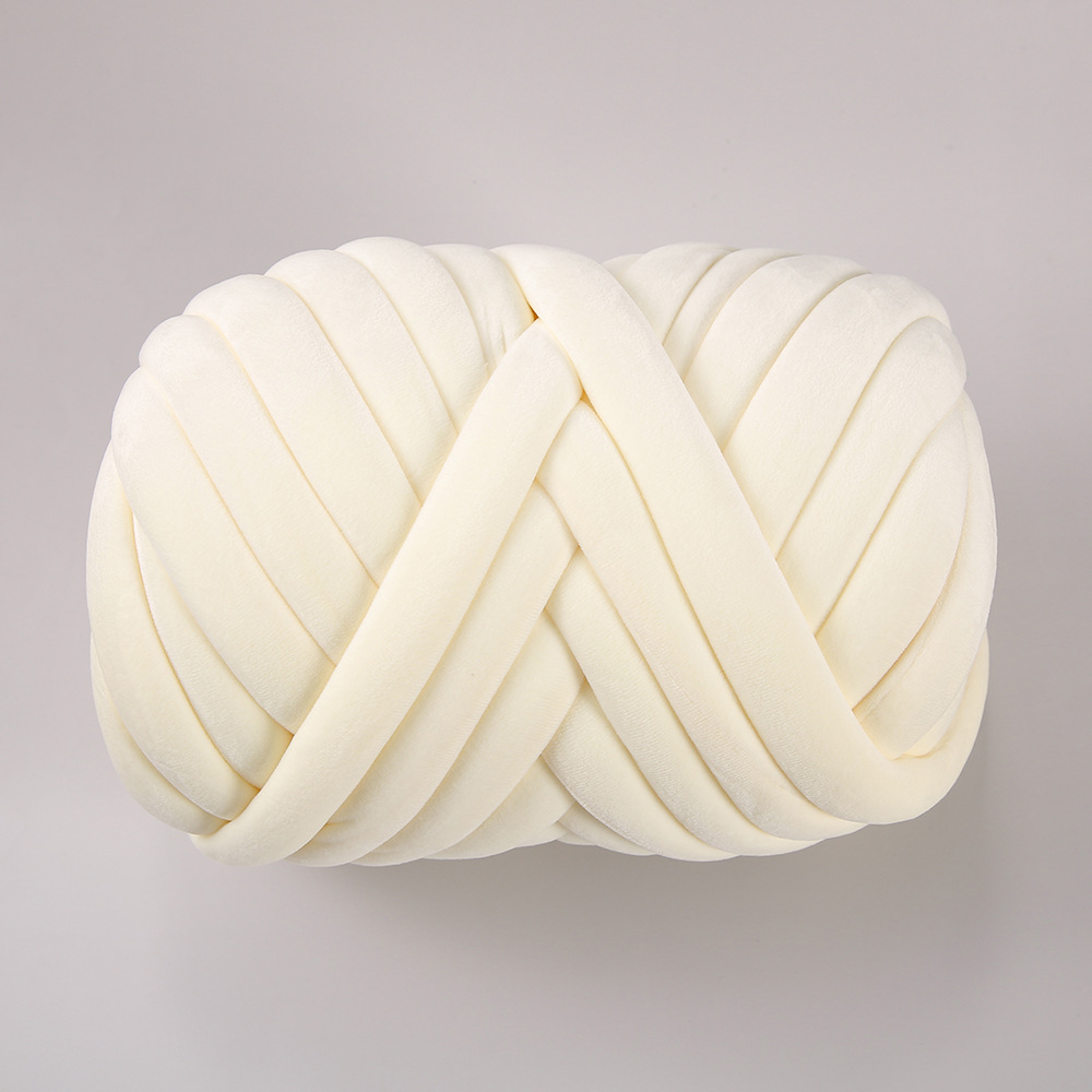 Terciopelo ultra grueso islandés hilo de lana relleno de algodón grueso tejido a mano DIY almohada bolsa línea de choque bebé