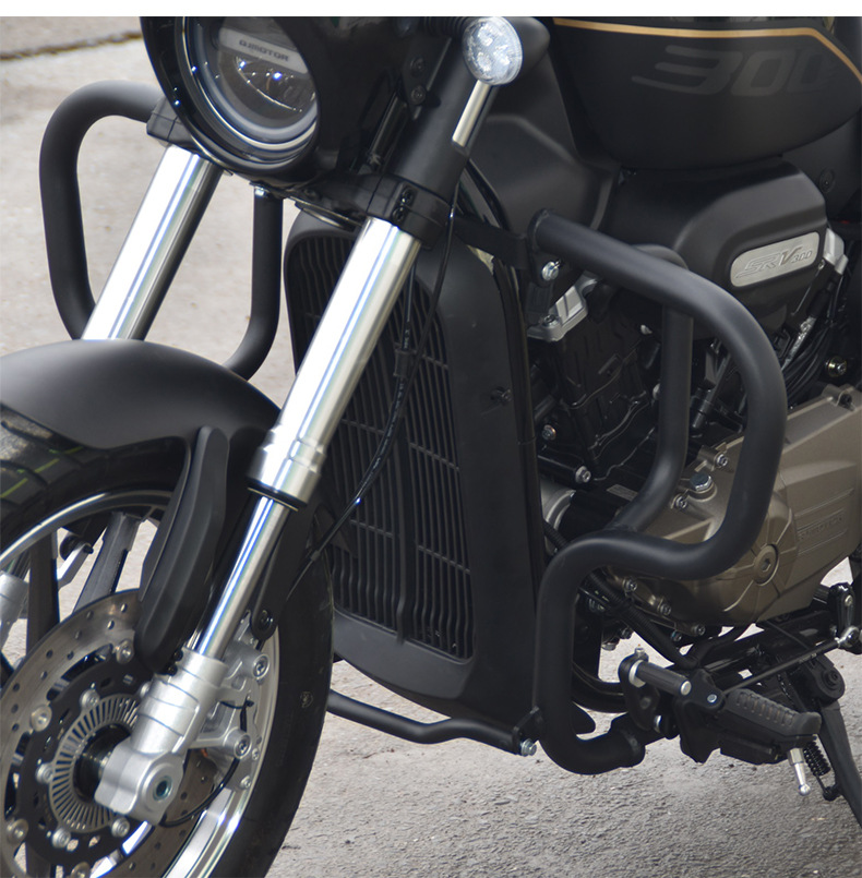 Suitable for Qianjiang Flash 400 motorcycle front bumper, Flash 400 AMT anti-fall bar, protective bar, modification accessories