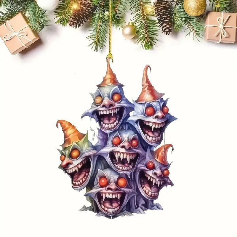 Transfronterizo nuevo Amazon acrílico plano personalidad creativa decoración de Halloween colgantes de espejo retrovisor
