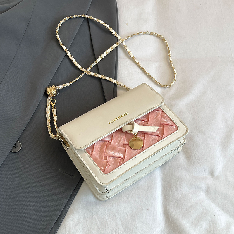 Verano super fuego bandolera pequeño bolso cuadrado rómbico bolso de cadena para damas 2024 nuevo bolso de hombro de alta gama de moda