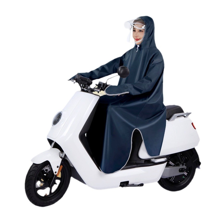 Impermeable con mangas bicicleta poncho coche eléctrico hombres y de las mujeres montar impermeable solo adulto más tamaño cuerpo completo moda