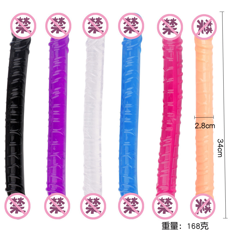 Double-Headed Dragon Dual-Ended Dildo, Flexible TPE, Colorful Finish — detail image 10